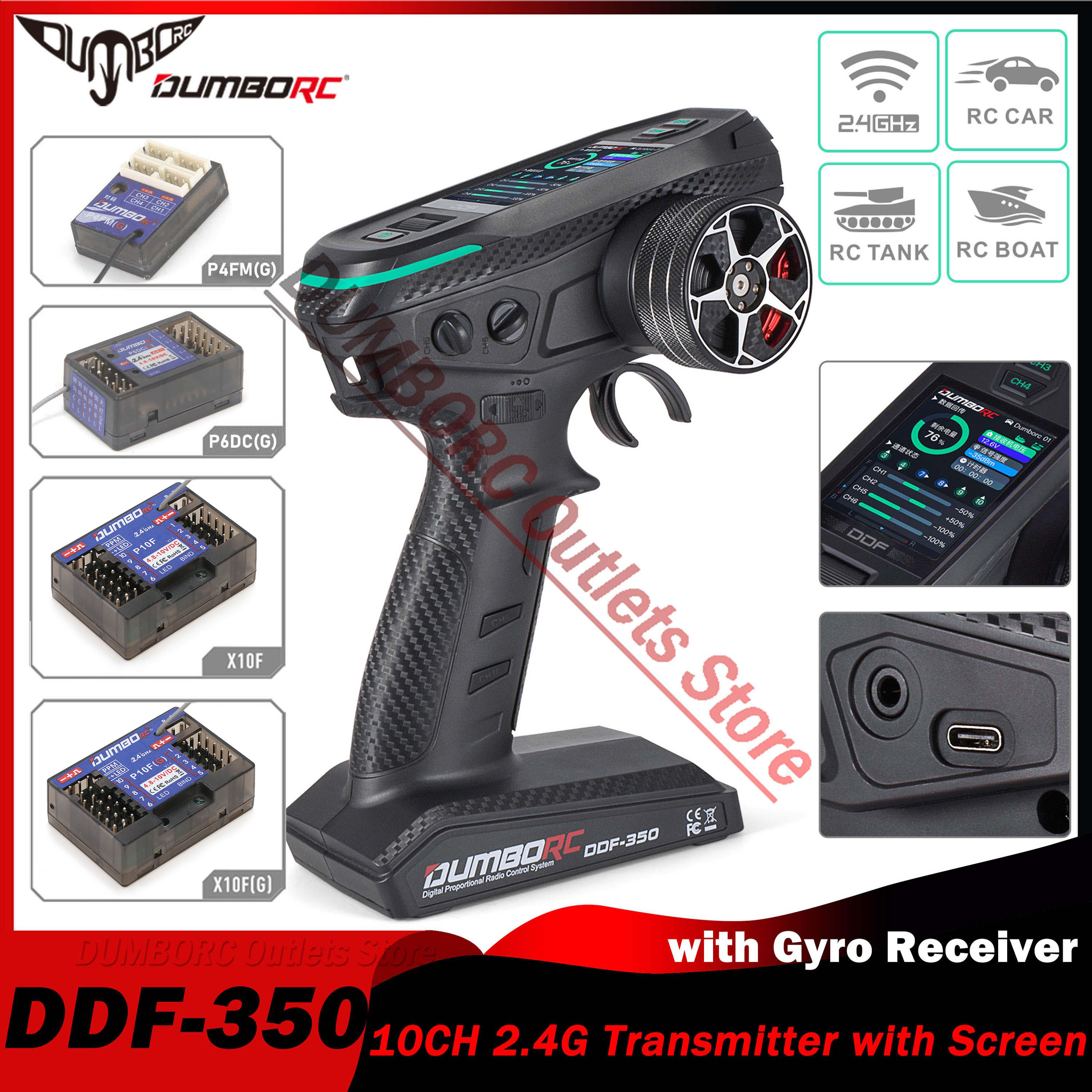 Kids Toys Remote Car - DUMBORC DDF-350 10CH RC Remote Controller