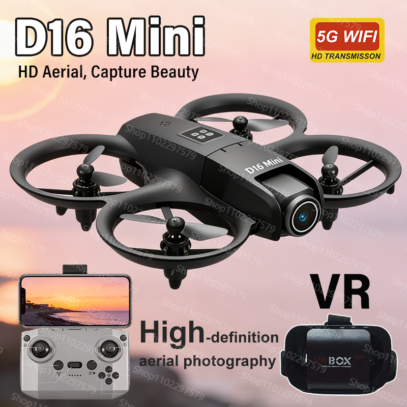 Kids Toys Top View - D16 Mini Drone Auto Return WIFI