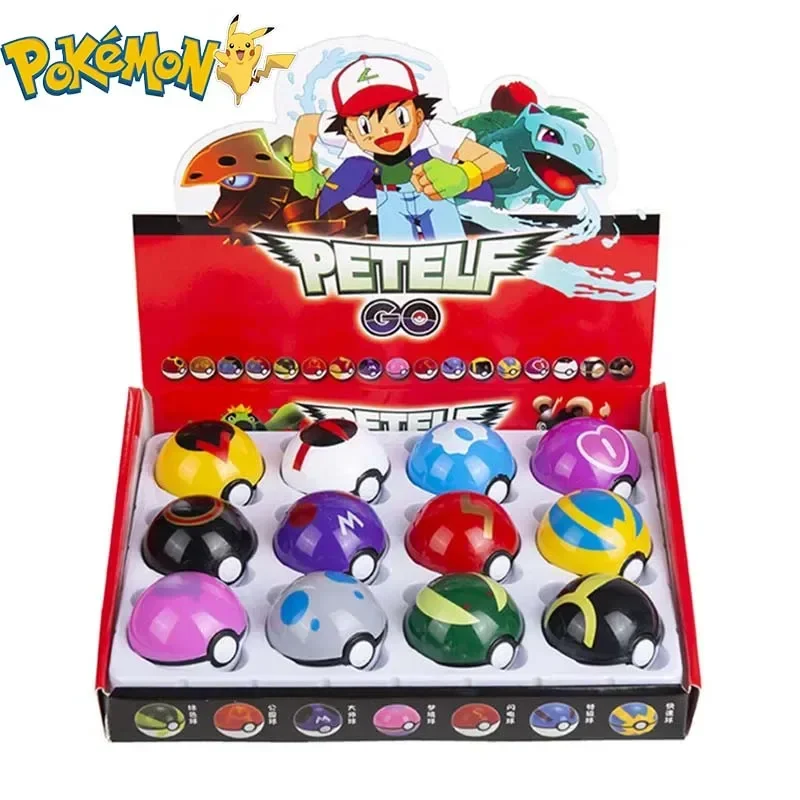 Kids Toys Idea - 12Pcs Pokemon Figure Pokeball Toys Pikachu