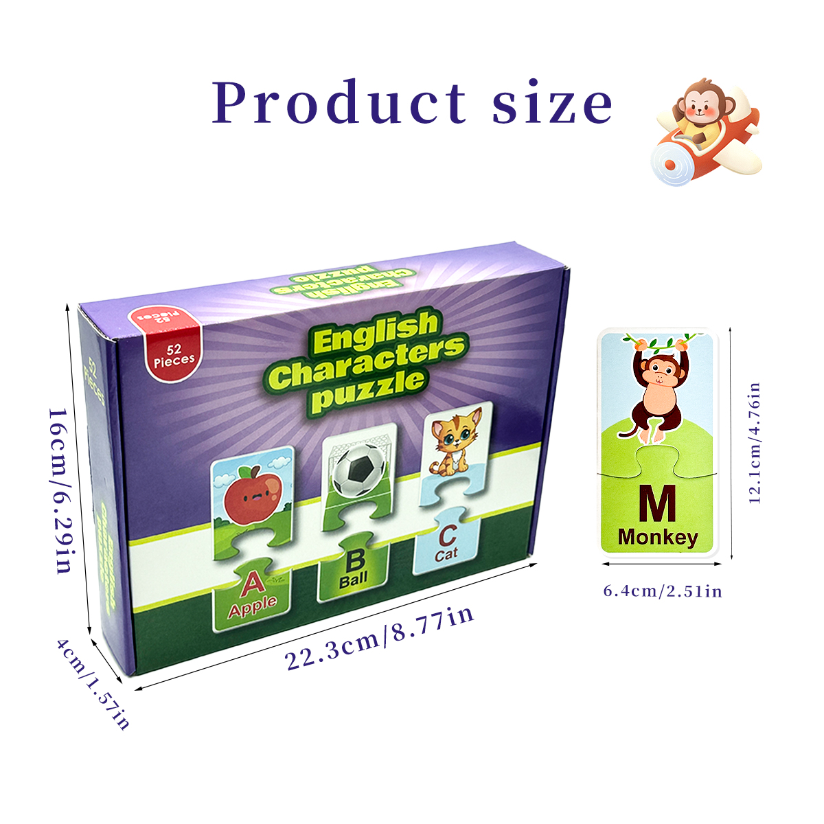Educational Flash Card - Alphabet Matching Puzzle Cards Toddlers A-Z
