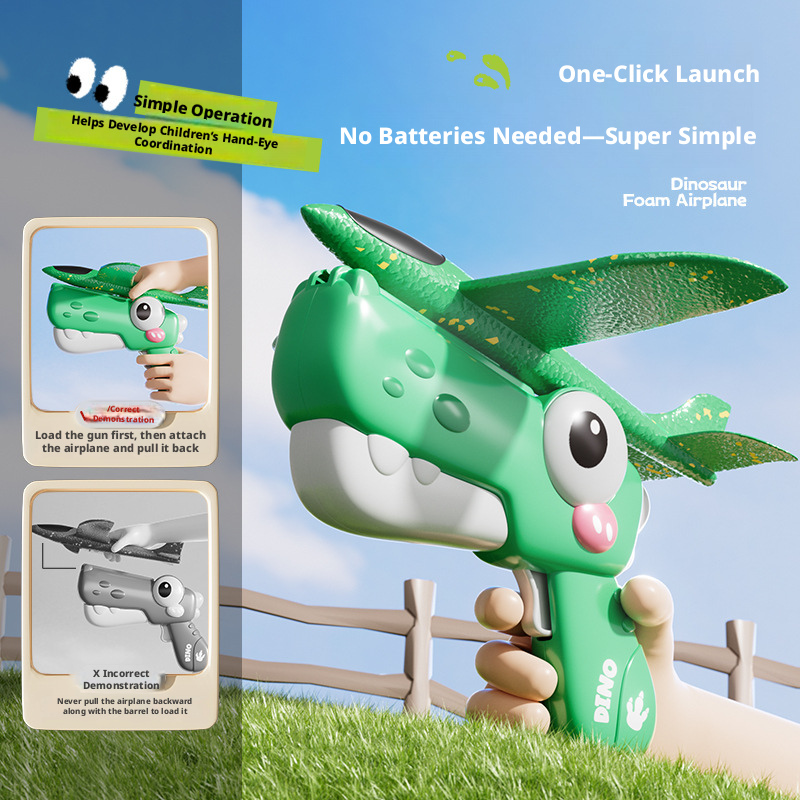 New Dinosaur Foam Airplane Lau - Catapult Launcher Toy のレビューと価格