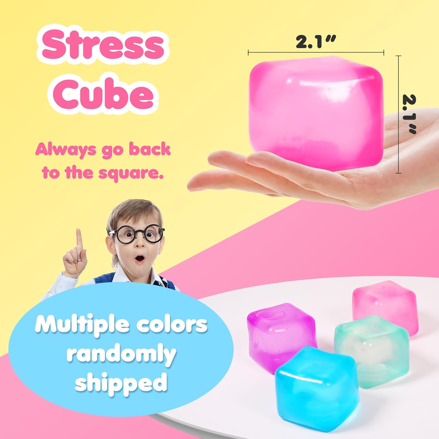 Stress Cube Squishy Stress Bal - Kids' Toy のレビューと価格