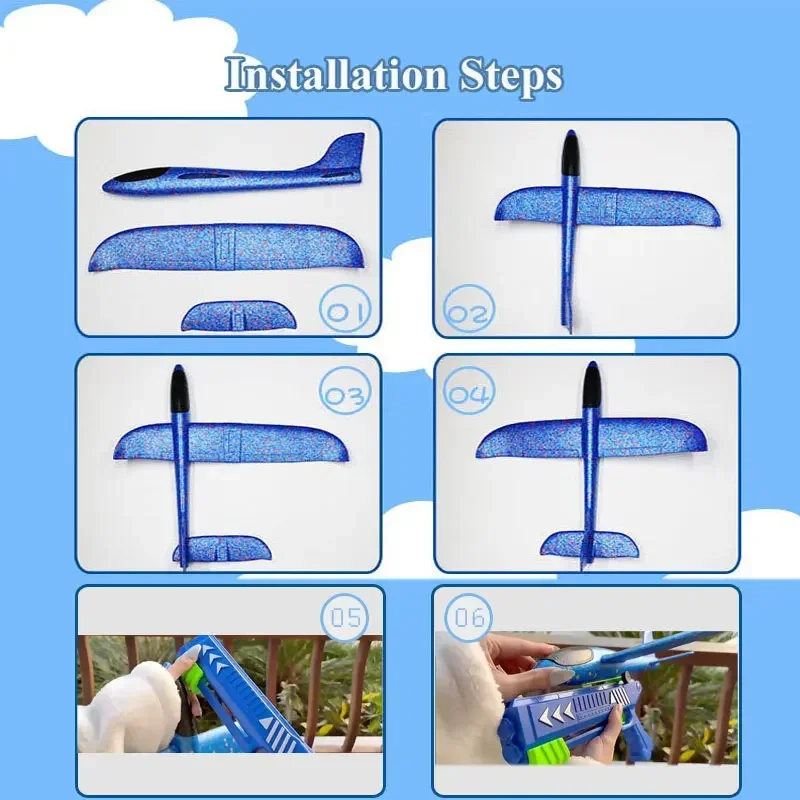 Kids 24/34cm Foam Plane Toy Gu - Catapult Launcher Toy のレビューと価格
