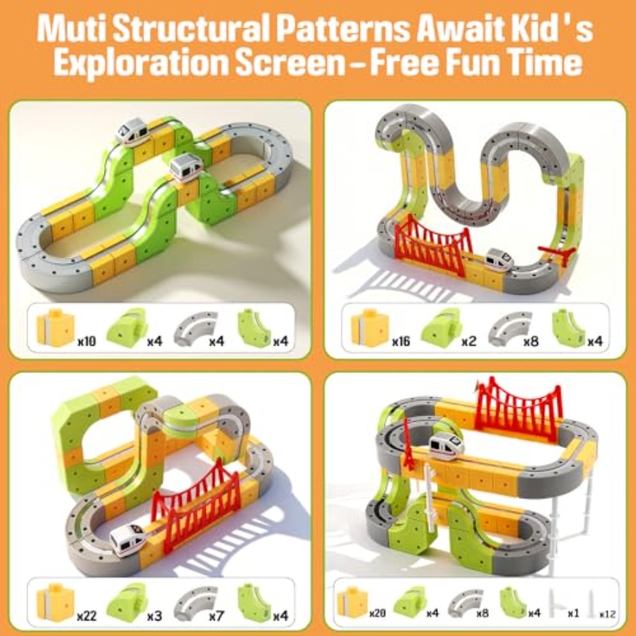 STEM train set for kids 4-8 ma - Kids' Toy のレビューと価格