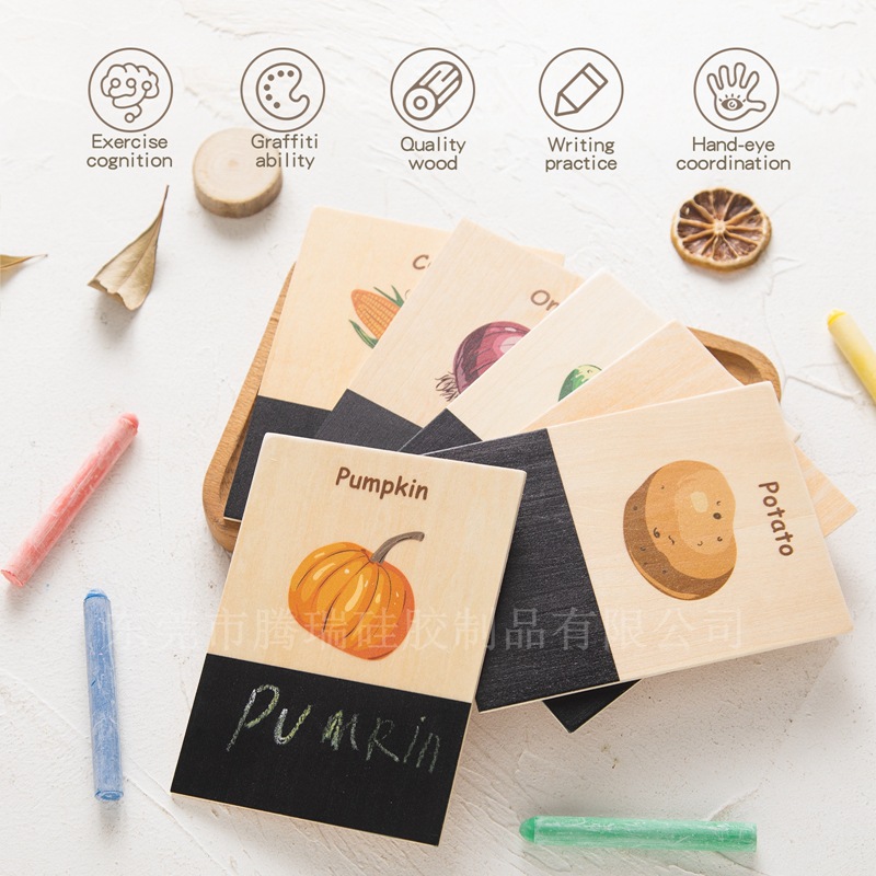 Wooden Cognition Flash Cards W - Educational Flash Card のレビューと価格