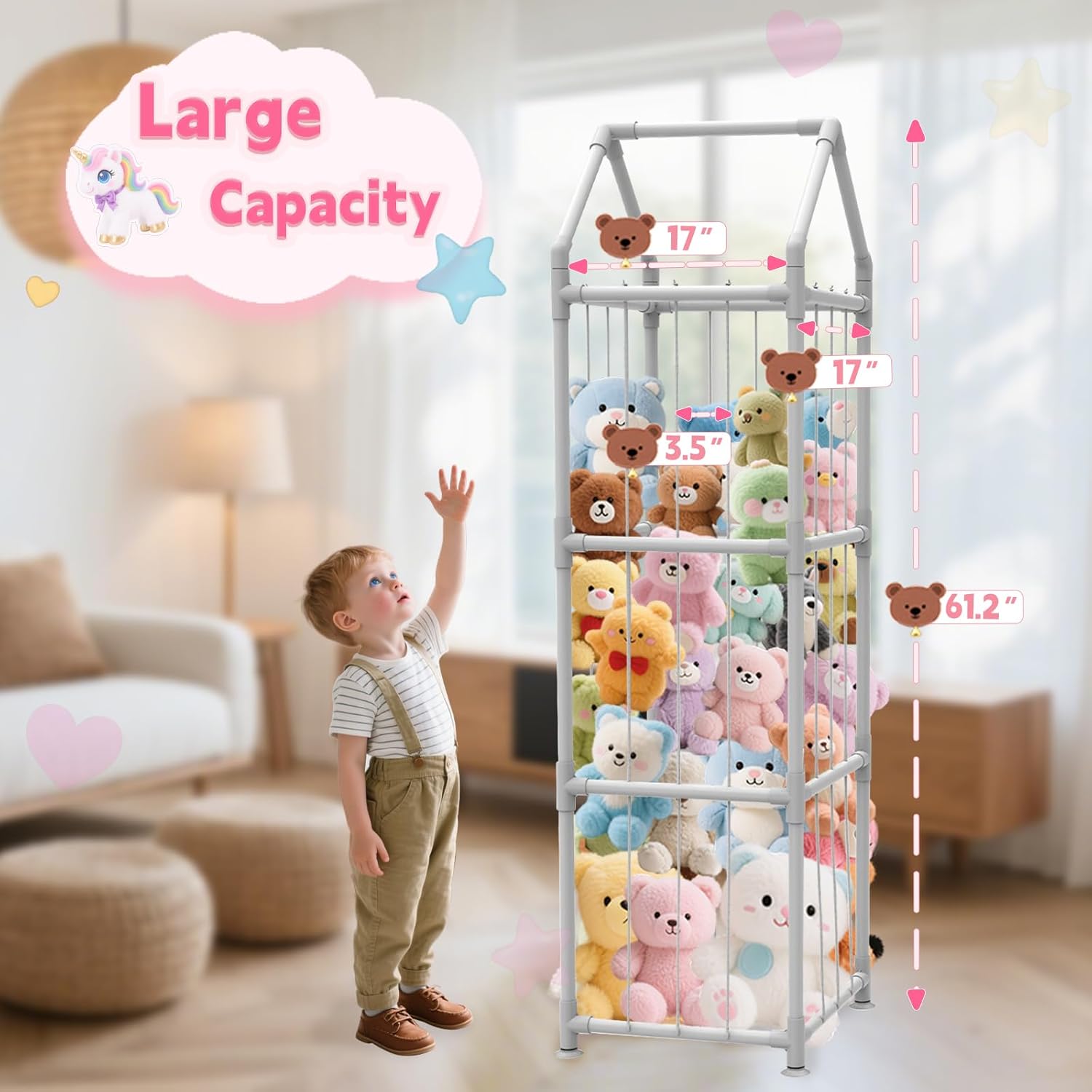Stuffed Animal Storage with Su - Kids' Toy のレビューと価格
