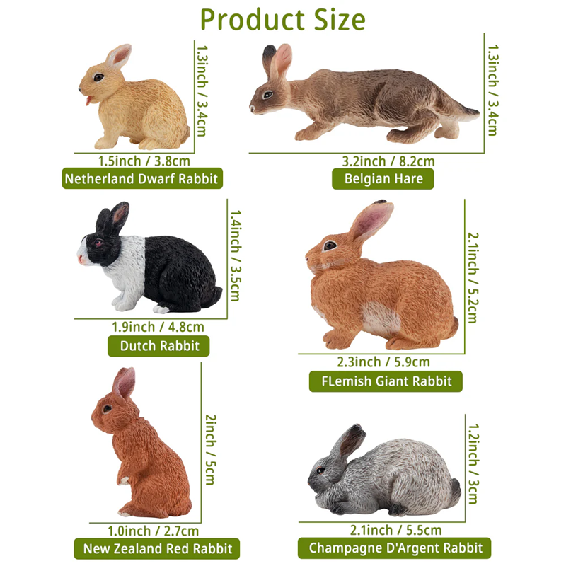 12Pcs Simulation Rabbit Farm A - Kids Toys Latest のレビューと価格
