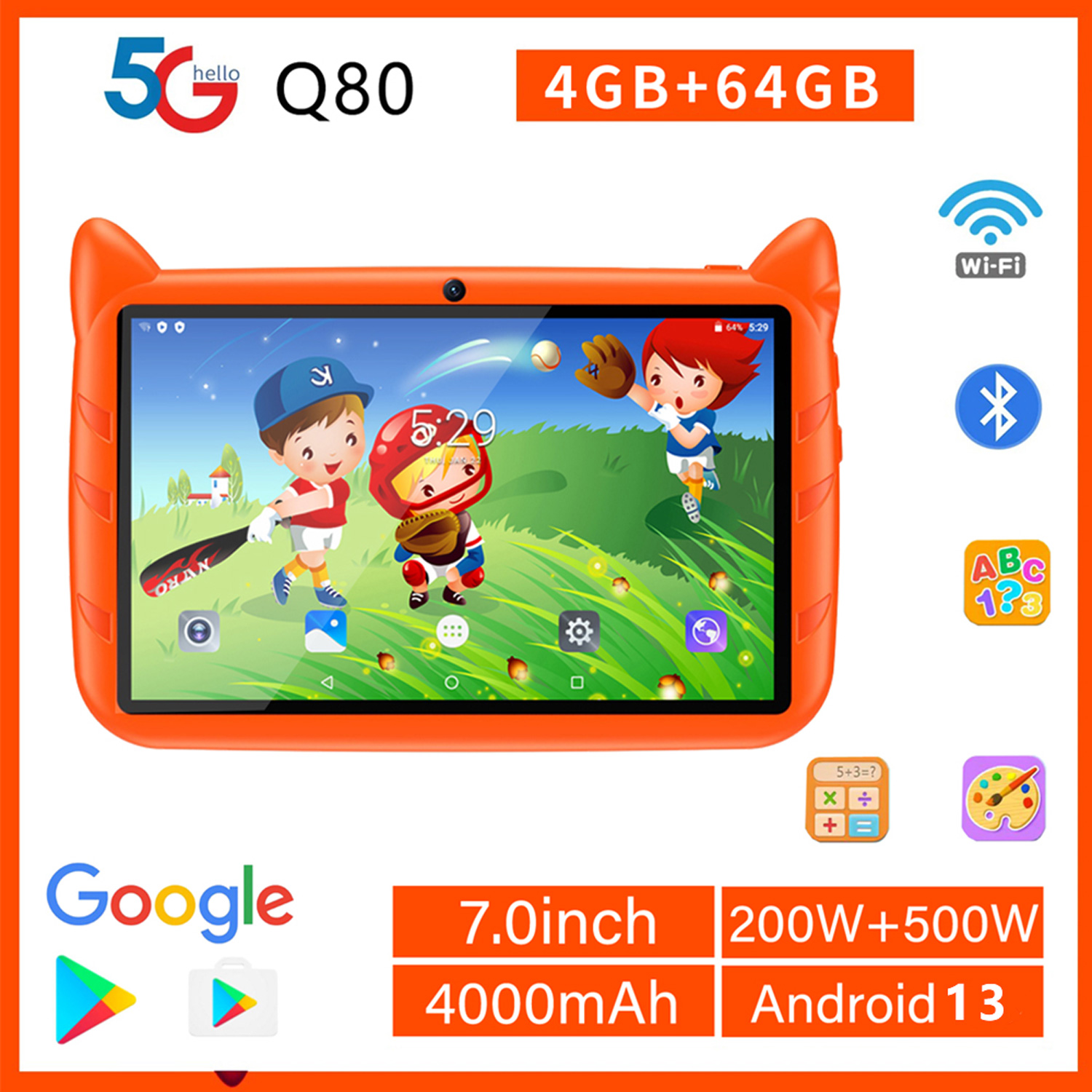 New 5G WiFi Kids Tablet 7 Inch - Learning Tablet Kids のレビューと価格