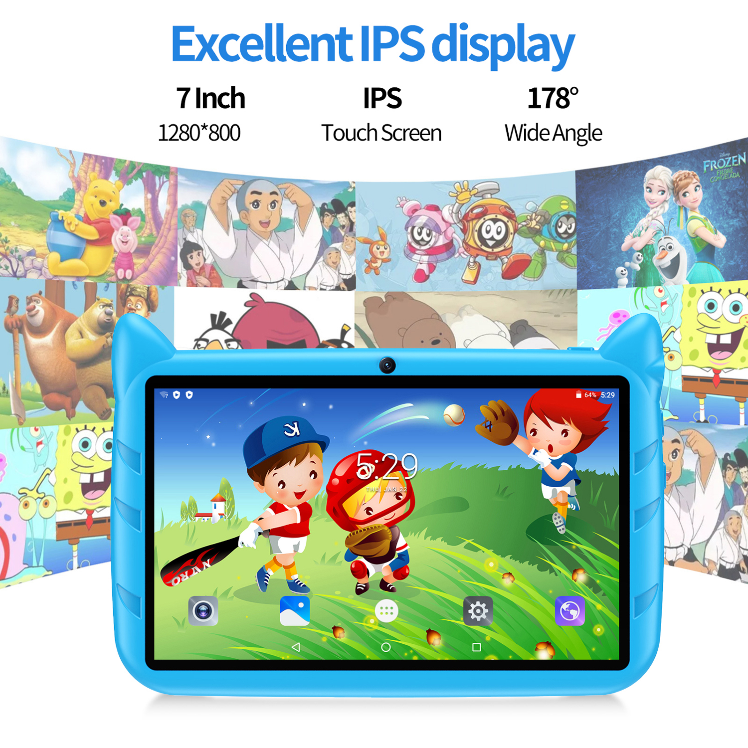 New 5G WiFi Kids Tablet 7 Inch - Learning Tablet Kids のレビューと価格