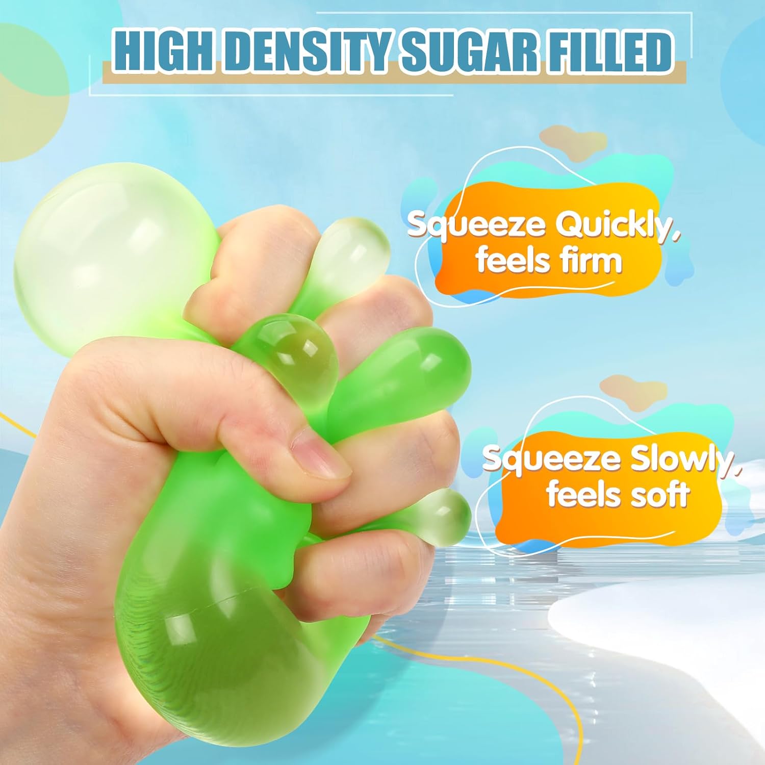 Stress Cube Squishy Fidget Toy - Kids Quiet Toys のレビューと価格