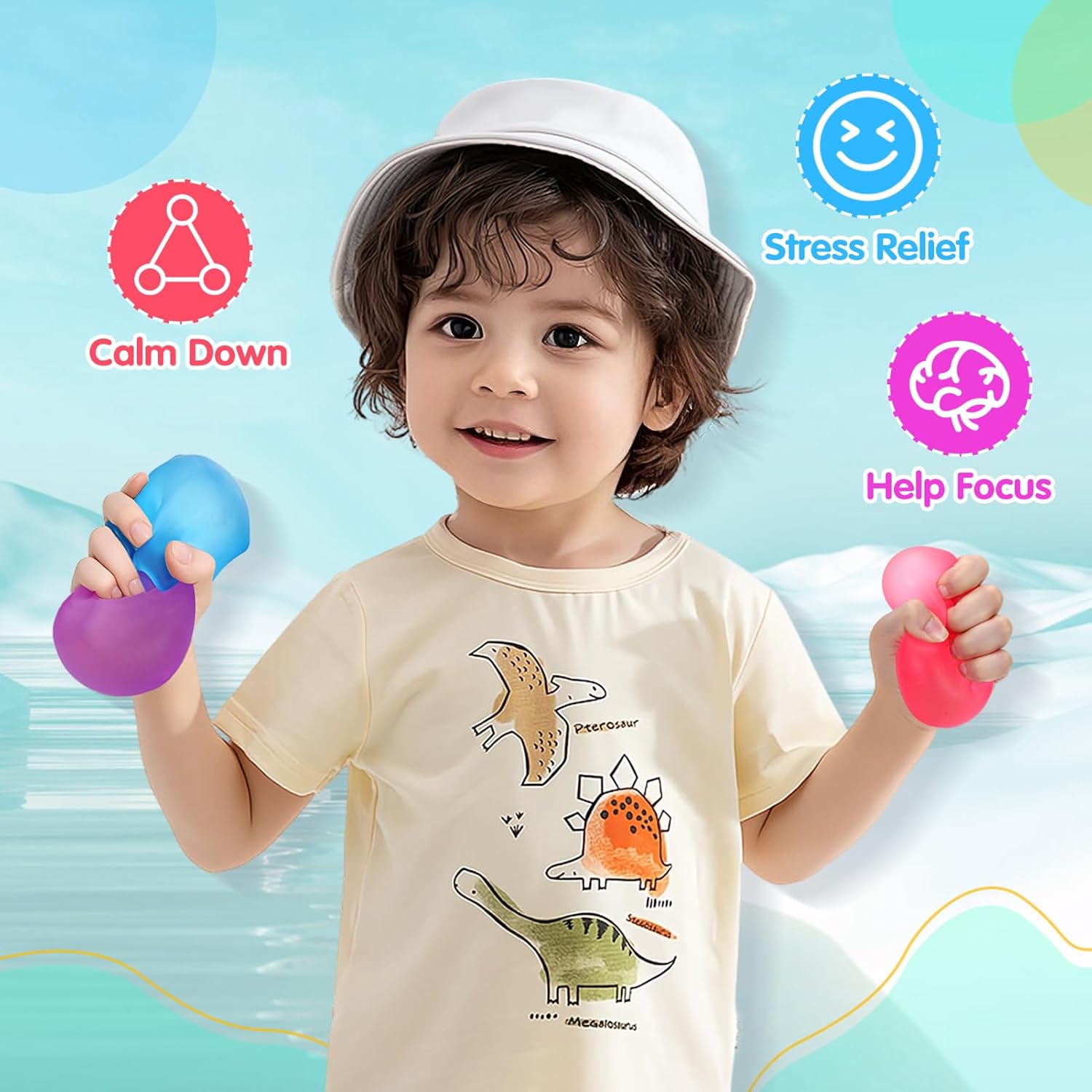 Stress Cube Squishy Fidget Toy - Kids Quiet Toys のレビューと価格