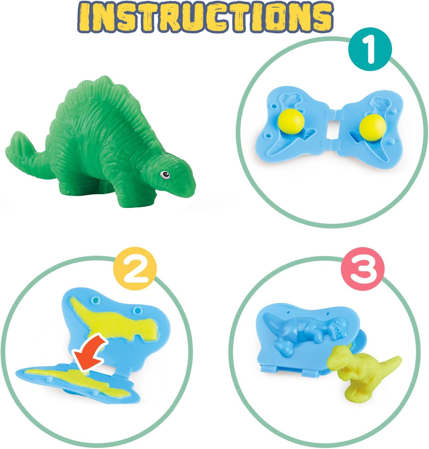 Dinosaur Color Dough Toys Set  - Kids' Toy のレビューと価格