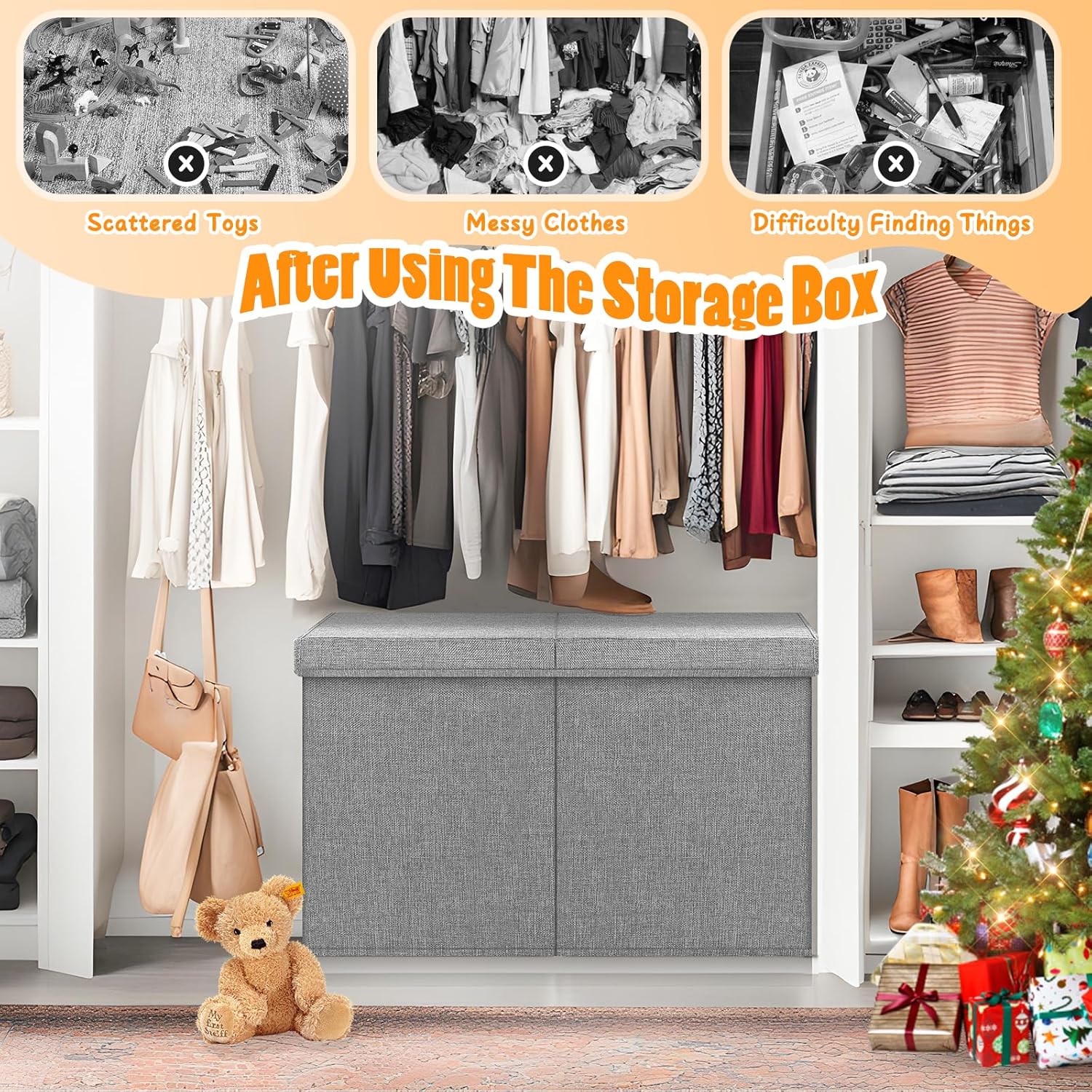 Large Toy Storage Box with Lid - Kids' Toy のレビューと価格