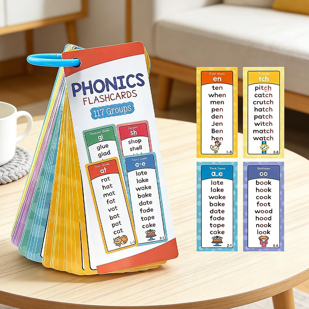 117 Groups Phonics Flashcards  - Educational Flash Card のレビューと価格