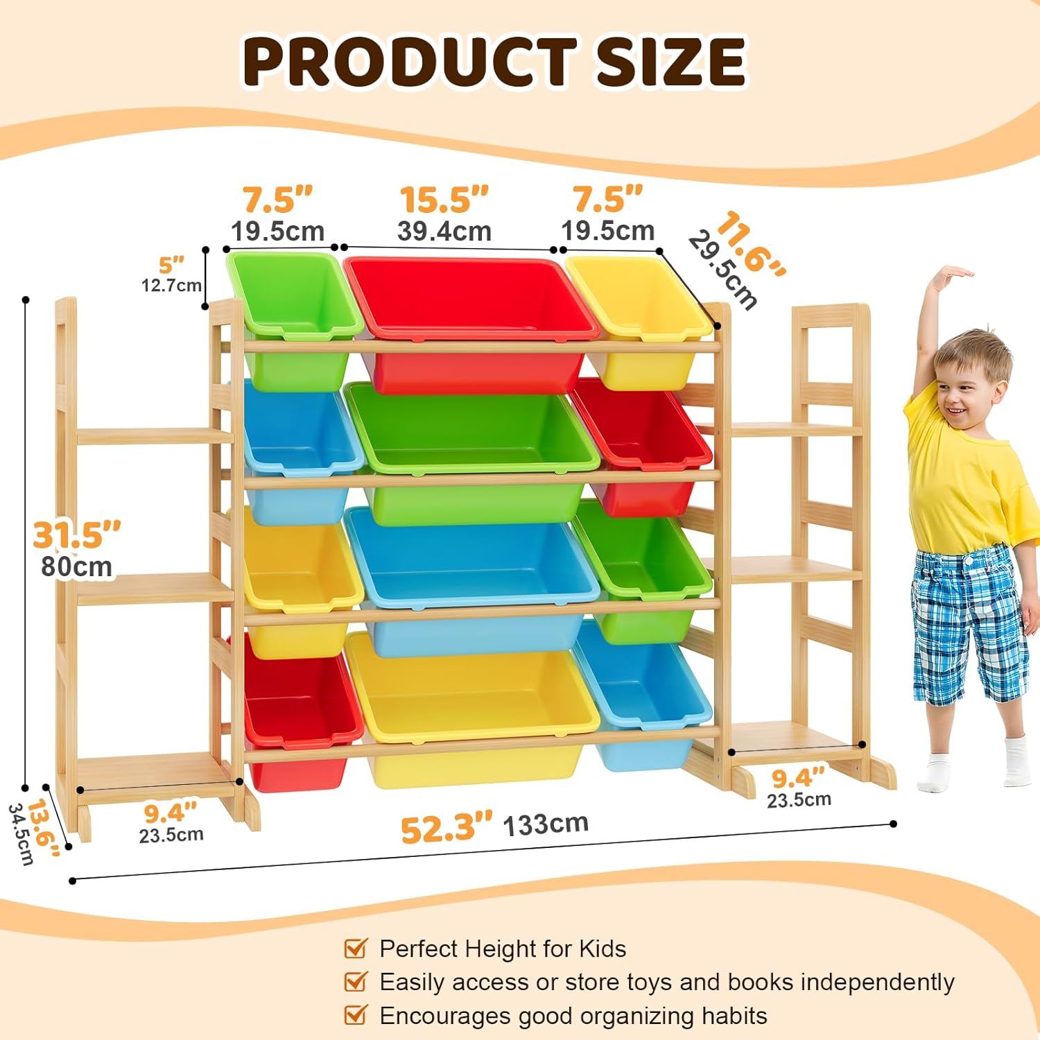 Toy Storage Organizer with 12  - Kids' Toy のレビューと価格