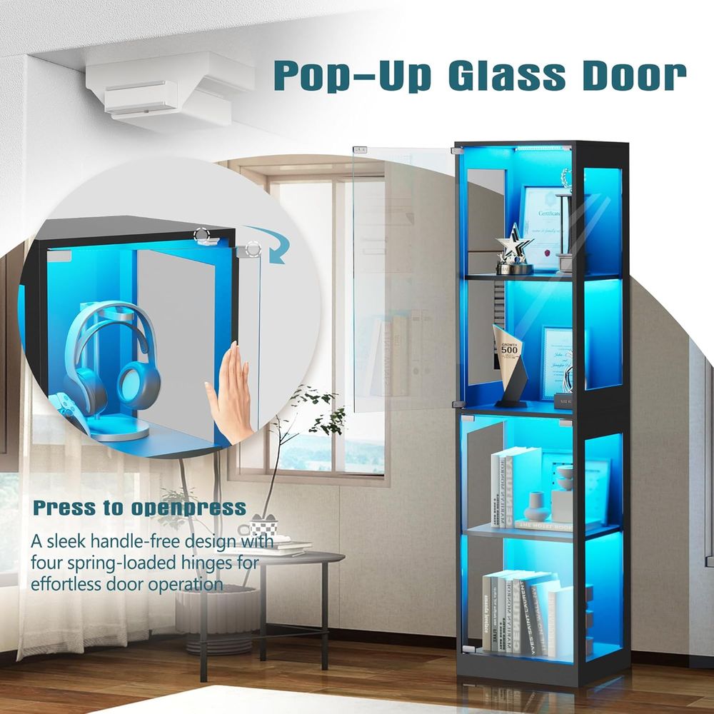 4-Tier Glass Display Cabinet w - Kids' Toy のレビューと価格