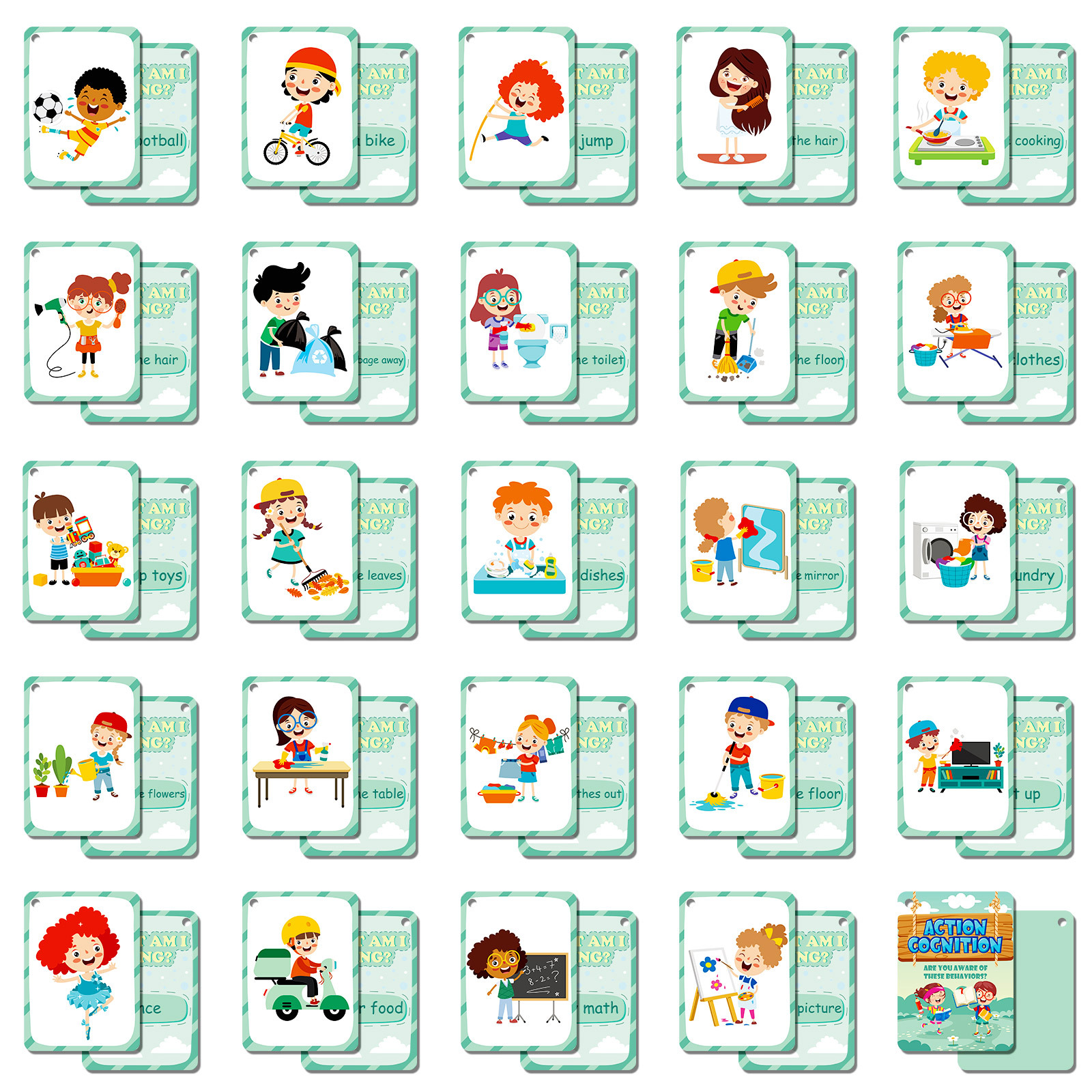 50Pcs/Set Cognition Learning C - Educational Flash Card のレビューと価格