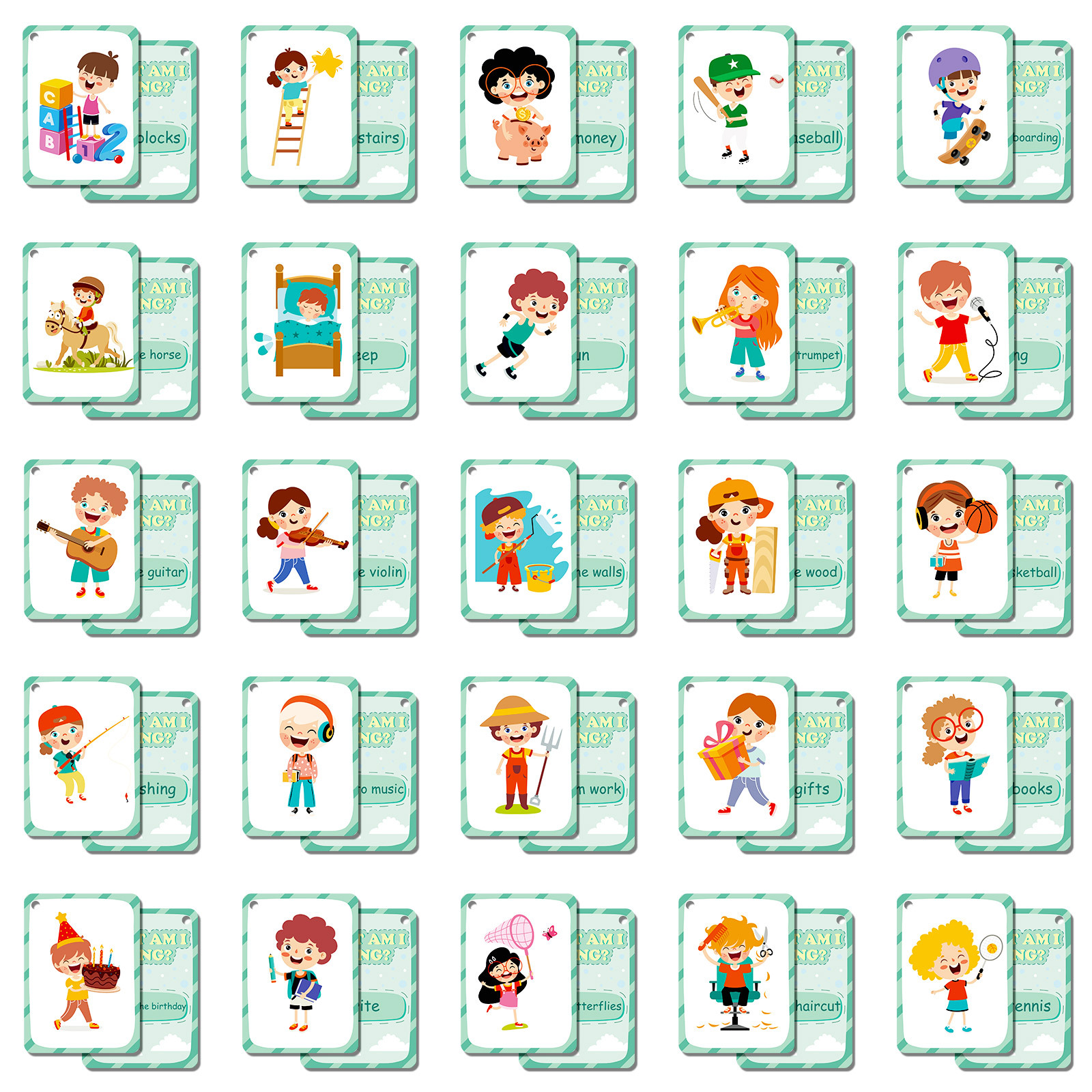 50Pcs/Set Cognition Learning C - Educational Flash Card のレビューと価格