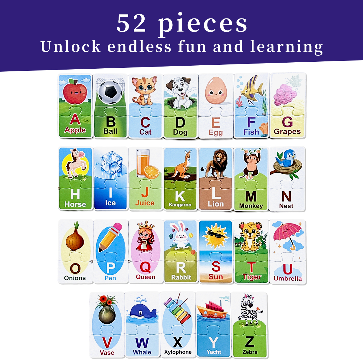 Alphabet Matching Puzzle Cards - Educational Flash Card のレビューと価格